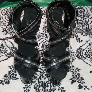 Pleaser Zipper Platform Heels
